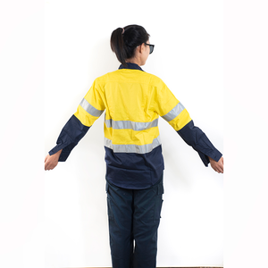 Camisa de Trabajo de Seguridad Reflectante Personalizada para Hombres, Trabajadores de la Construcción y Minería en Australia, de Poliéster Antiestático, Transpirable e Impermeable - Product Image 2