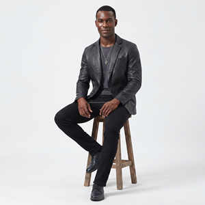 Men's Black PU Leather Blazer Slim Fit Single Button Turn-down Collar Front Logo Waterproof <b>Smart</b> <b>Casual</b> <b>Jacket</b> Winter Wear - Product Image 2