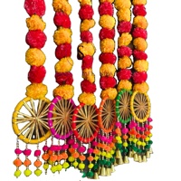 Cordes de souci suspendues de porte de fleur artificielle multicolore indienne avec attrape-rêves décors de mariage décor de balcon suspendu