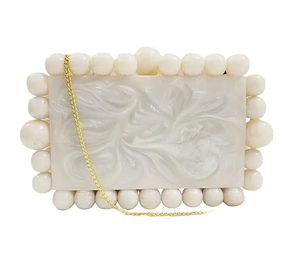 Classic Resin Simple Design Brass Ladies Sling Women Look Evening Clutch <b>Wedding</b> Purse BY MULTI CRAFT - Product Image 5