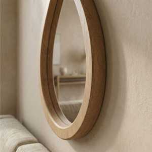 Miroir mural rond en bois naturel fait à la main, écologique, décoratif, accent moderne, style bohème, chambre à coucher, salon, décoration de la maison - Product Image 5