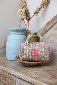 Vintage Letter Cotton Eco-Friendly Durable Makeup Bag Large <b>Cosmetic</b> Pouch Zipper Organizer Portable Travel <b>Storage</b> Handmade - Product Image 5