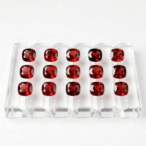 Vente en gros de pierres précieuses naturelles grenat du Mozambique, 10 mm, taille coussin, facettées, pierres de grenat rouge en vrac pour bijoux - Product Image 3