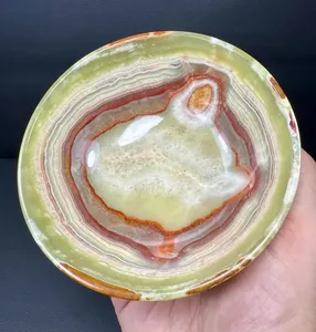 Cuenco de ónix de alta gama, centro de mesa de piedra pulida de lujo, accesorio moderno de mármol artesanal, precio de mayoreo premium hecho a mano - Product Image 4
