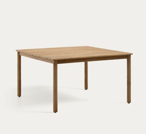 Scandinavian Style Solid Teak Dining <b>Table</b> – Clean Line Wooden <b>Table</b> with Slatted Top for Dining Room, <b>Patio</b> & Resort Use - Product Image 4