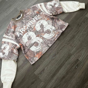 T-shirt Homme Personnalisé OEM, Coupe Ample et Flottante, Double Couche, Impression DTG, Effet Vieilli, Grammage Lourd - Product Image 4