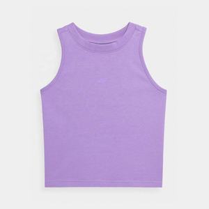 Femmes D'été de Sec Logo & Design Dames Plaine Sans Manches 100% Coton Crop Top Gilet Extensible Débardeur Slim Gym Tops Sport - Product Image 6