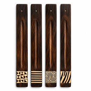 Juego de 2 Porta Incienso de Madera Hechos a Mano, Quemadores de Varillas de Madera Natural, Diseño Decorativo Minimalista, Venta al por Mayor OEM ODM - Product Image 4