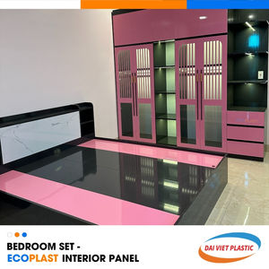 Moderno Negro Rosa Dormitorio Conjunto PVC Interior Panel Vietnam Fábrica de Fabricación - Product Image 1
