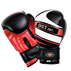 Gants de boxe en cuir synthétique QST INTERNATIONAL 10oz 12oz avec fermeture auto-agrippante, support de poignet rembourré, pour débutants et entraînement quotidien - Product Image 4