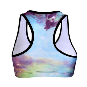 Customize Sublimation Printing Yoga Wear Sports Bra For Women Athletic Exercise Wear Racer <b>Back</b> Removable <b>Pads</b> Fitness Bras - Product Image 3