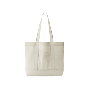 Sac à provisions en toile de tissu fin de taille personnalisée pour femmes Sac fourre-tout avec nombreuses poches à fermeture éclair Cadeau de promotion Poignée en coton Fabriqué au Vietnam - Product Image 1