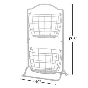 ตะกร้าเก็บของโลหะแบบซ้อนได้ แข็งแรง ทนทาน สำหรับจัดระเบียบตู้เก็บของในบ้าน - Product Image 4