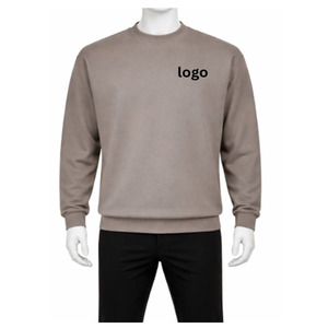 Sweat-shirt unisexe personnalisé de qualité supérieure, col rond, en molleton de coton écologique, service OEM, logo frontal, coupe classique, idéal pour l'automne - Product Image 6