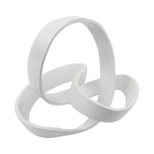 Sculpture géométrique abstraite en plastique, décoration de table artistique circulaire, design minimaliste, décoration de salon - Product Image 1