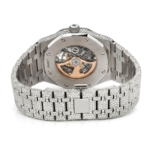 นาฬิกาควอตซ์สแตนเลสสตีลประดับเพชรโมอิสซาไนต์ ดีไซน์หรูหรา ผลิตจากโรงงานโดยตรง - Product Image 4