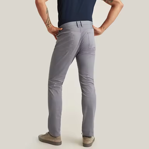 Pantalones Casuales de Otoño para Hombre, Cintura Media, Peso Medio, Impermeables, Ecológicos, Resistentes al Viento, Transpirables, de Secado Rápido, 100% Algodón - Product Image 2