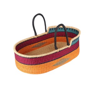 Cesta de cambio de mimbre certificada con diseño de naranja, ciruela y azul, más cesta de cambio para niños de ratán con asas negras para venta al por mayor - Product Image 1
