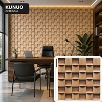 Panneau mural acoustique moderne en grille tissée, motif damier, écologique, haute réduction du bruit, décoratif pour l'extérieur des pièces et des hôtels