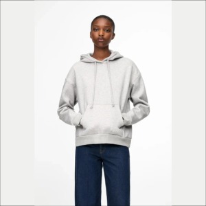 Sweat-shirt à capuche oversize, couleur unie, coton French Terry, décontracté, unisexe, coupe classique, pour l'automne - Product Image 2