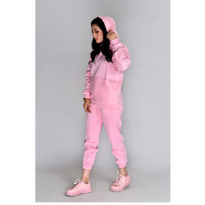 Ensemble de survêtement premium pour femme avec pierres brillantes, sweat à capuche et pantalon en coton doux, design en dentelle, logo personnalisé, vêtements de marque, épais et chaud - Product Image 2