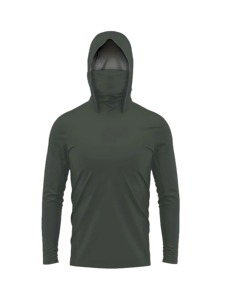 Mens Gradient Long Sleeve Fishing <b>Hoodie</b> UPF 50+ Anti <b>UV</b> Quick Dry Breathable Polyester Outdoor Sun <b>Protection</b> Pullover Shirt - Product Image 1