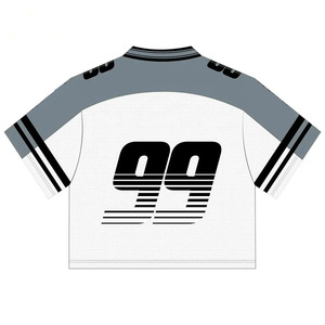 Maillots de football 2025 élégants à impression par transfert thermique 100 % polyester à séchage rapide, entièrement personnalisables avec broderie et motif rétro 3D - Product Image 4