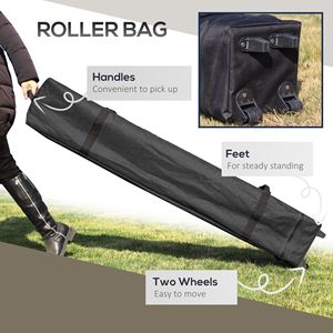 Robust 13x13 Aluminum Instant <b>Canopy</b> Shelter 2-Tier <b>Roof</b> Waterproof Pop-Up Gazebo Steel Frame Carry Bag for Garden Leisure Gray - Product Image 4