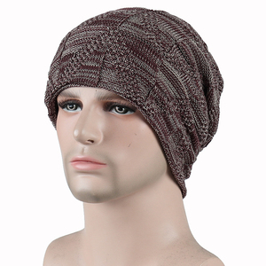 Bonnet en tricot noir pour homme, bonnet d'hiver décontracté uni, bonnet en tricot à la machine - Product Image 6
