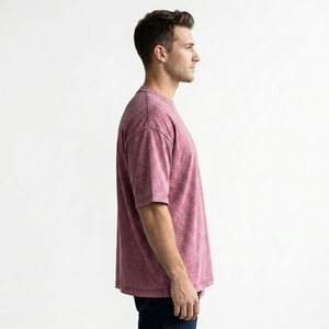Custom Washed <b>Men</b> T <b>Shirt</b> 200g Heavyweight Cotton Oversized Anti-Wrinkle Crew Neck Streetwear Casual Top - Product Image 6