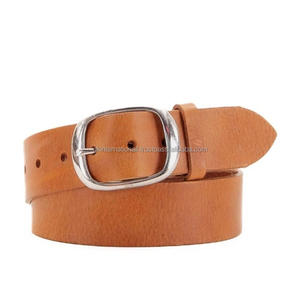 Tan Full Grain leather casual belt for <b>jeans</b> or pants handmade Best quality men's fashion leather casual belts and accessories - Product Image 1