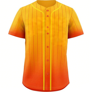 เสื้อเบสบอลสีเทาแบบกำหนดเอง คอวี ติดกระดุม แขนสั้น สีพื้น ชุดซอฟต์บอล - Product Image 5