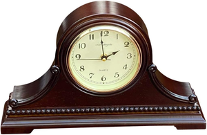 Horloge de cheminée en bois avec carillons de Westminster, horloge de table traditionnelle en bois avec sonnerie horaire pour la décoration du salon, du bureau à domicile - Product Image 6