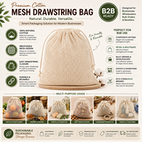 Sac en coton à cordon de serrage |   Pochette de rangement pour produits réutilisable, légère, lavable, écologique, recyclable, pour les courses, les cadeaux