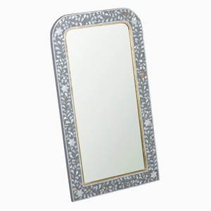 Designer Wooden Wall Mirror Rounded <b>Arch</b> Shape Sophisticated Accent for Chic Living Room Styling - Product Image 3