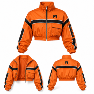 Conjuntos de Pantalones Cortos y Chaquetas Cortas Y2K para Mujer al por Mayor, Conjuntos Deportivos de Nylon Personalizados, Proveedor Estadounidense de Chaquetas para Hombre - Product Image 3