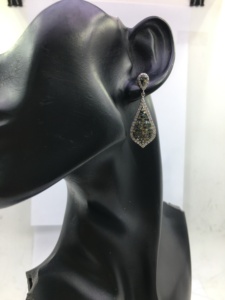 Pendientes de Plata de Ley 925 con Diamantes, Corte Redondo, Micro Pavé, Geométricos, Minimalistas, para Uso Diario, 2.83 Ct - Product Image 3