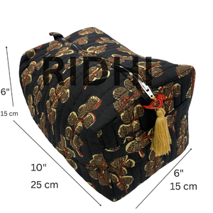 Bolso Tote Grande con Cierre de Cremallera Midnight Meadow, Estilo Vintage, Ecológico, Acolchado, Reutilizable, para Viajes, Compras, Cosméticos, Portátil - Product Image 2