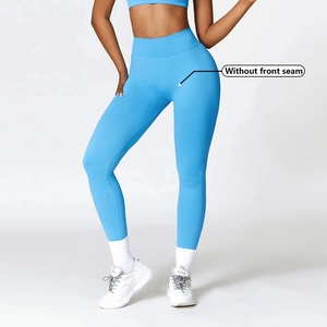 2026 New Design Seamless High Waist <b>Yoga</b> Leggings Nylon Polyester Spandex Stretch Fitness <b>Pants</b> for Women - Product Image 5