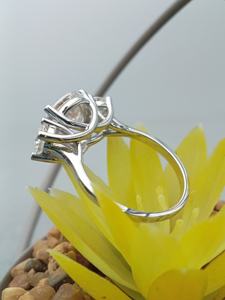 Women's Luxury 14k Solid Gold 2 Carat Trendy Engagement <b>Ring</b> Full VVS Lab Grown Brilliant Cut Diamond IGI Certified Wedding Gift - Product Image 5