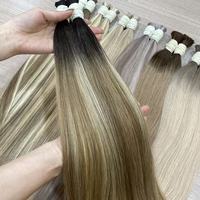 Extensions de cheveux humains Remy Grade en vrac, double épaisseur, lisses/bouclés, cheveux vietnamiens