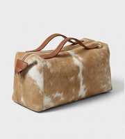 Trousse de Toilette de Voyage de Luxe en Cuir Véritable avec Fermeture Éclair, Personnalisable, pour Kit de Rasage, Modèle LHON-0001
