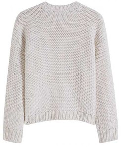 Crew Neck Breathable Drop Shoulder Women Sweater Loose Knit Pullover Soft Everyday Wear <b>Jumper</b> Elegant Ladies Winter Collection - Product Image 3