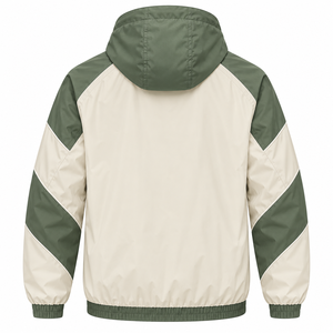 <b>Hooded</b> Windbreaker <b>Jacket</b> for <b>Men</b> lightweight outdoor sports resistant <b>hooded</b> full zip custom activewear sportswear manufacturer - Product Image 2