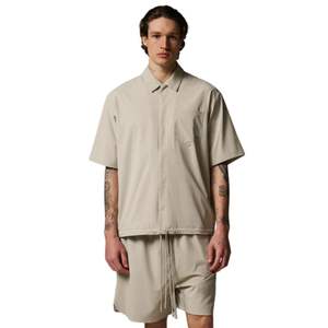 Camisa de nailon para hombre con cordón, manga corta, ligera, informal, para verano, corte holgado, suministro al por mayor OEM - Product Image 6