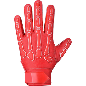 Sports <b>Game</b> American Football Gloves Wholesale Customized Design Breathable Wrist Support Impact Control <b>Hook</b> Loop Closure - Product Image 4