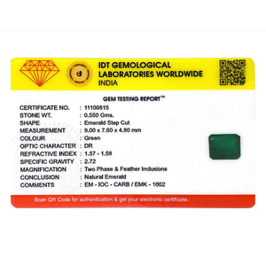 Natural Zambian Emerald 2.75 Carat Loose Gemstone Emerald Cut for Fine Jewelry - Product Image 4