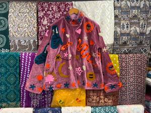 Jaif Textiles Unique Velvet Floral Embroidered Eco-Friendly Quilted <b>Reversible</b> Breathable Quick Dry Cotton Women's <b>Jacket</b> - Product Image 6
