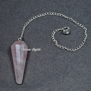 Péndulo de radiestesia de lepidolita pulida para equilibrio emocional y curación, péndulos de ágata al por mayor, tiendas metafísicas y de cristal - Product Image 3