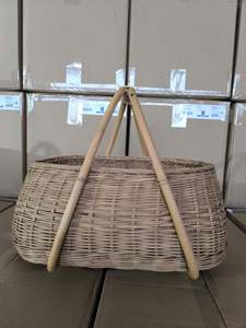 Eco-friendly Rattan <b>Storage</b> <b>Tray</b> Modern Design Multi-Use for Kitchen/Bathroom/Living Room Portable Woven Organizer 20-35cm - Product Image 2